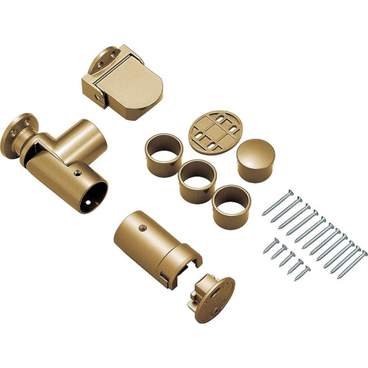 Matsuroku Handrail Component BAUHAUS Barrier Type Handrail Bracket Right Angle Type N For Left and Right Use BF-24G Gold