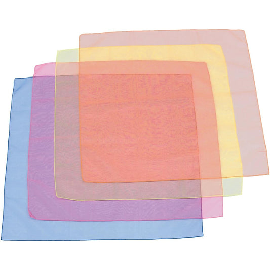 TOEI LIGHT Floating Scarf 60 B-2306 Blue, Pink, Orange, Yellow Height 60 x Width 60cm