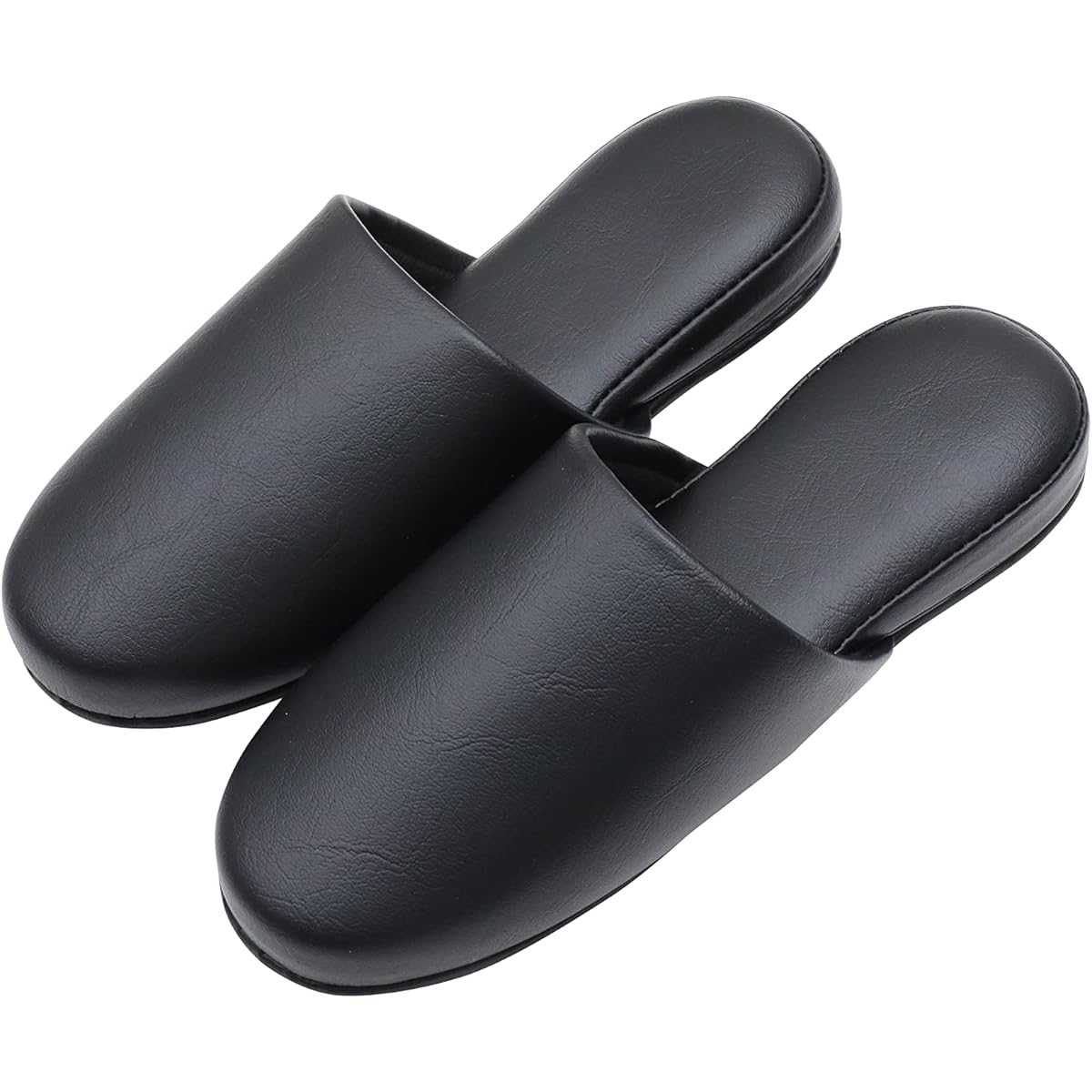 [TOKYO SLIPPER] Antibacterial leather-like vinyl slippers [Set of 10 pairs] [Thick sole, antibacterial treated, wipeable] Front-close slippers, anti-slip, unisex, recommended for hotels, commercial use, schools, and visitors.