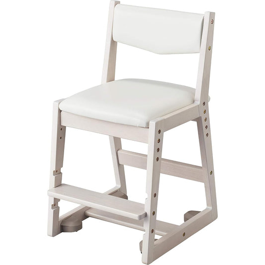 Koizumi Funitec KOIZUMI (Koizumi Study Desk) Study Chair WW/White Size: W425 x D456 ~ 490 x H774mm SH435/465/495/525mm (External Dimensions) Lutra Chair Whitewash Color SDC-728WWWH