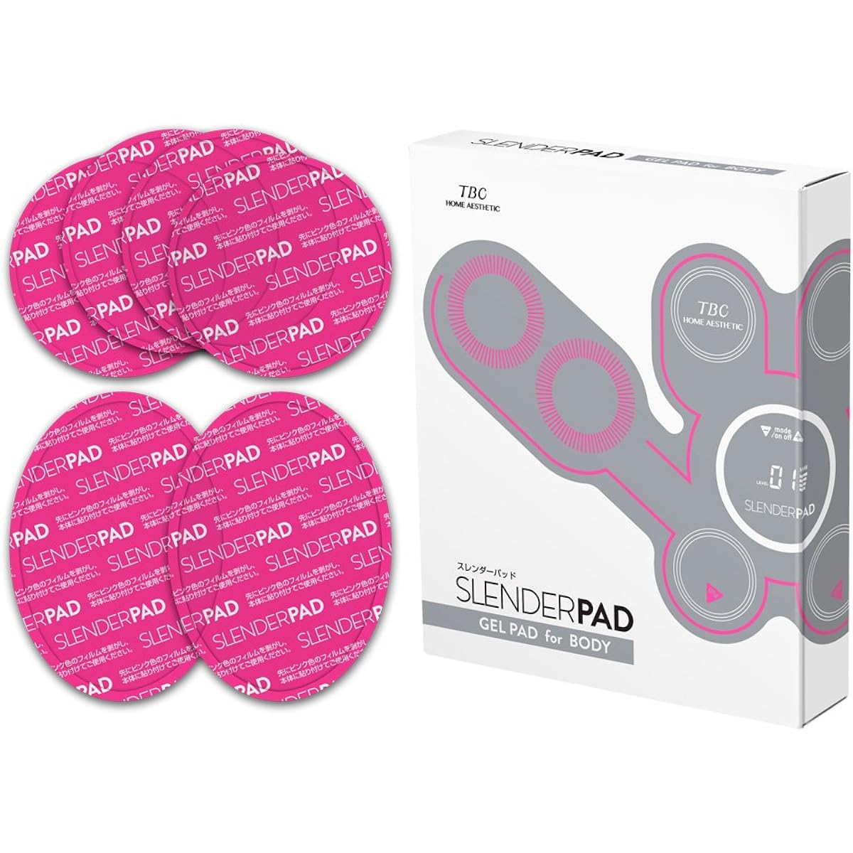 TBC Slender Pad (Replacement Gel Pad) EMS Abdominal Muscle Belt 8 Pads for a Sharp Body Abdominal Muscle Training Machine