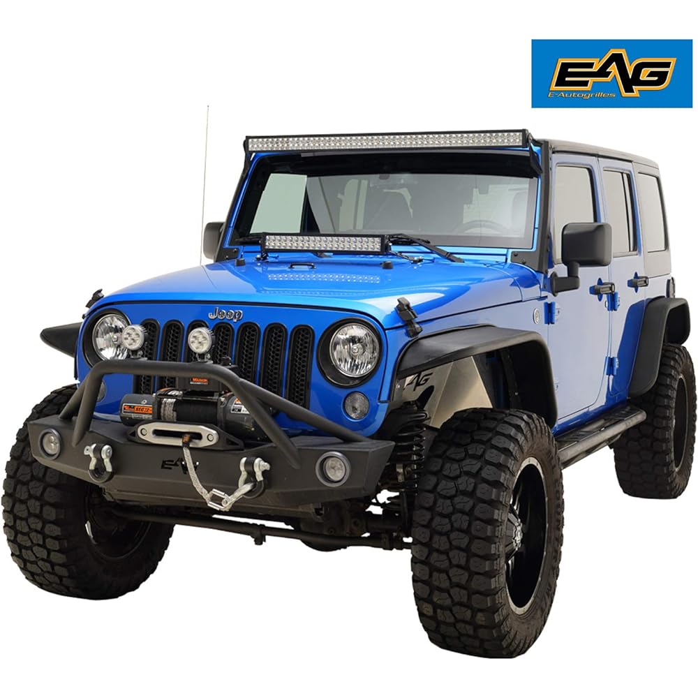 EAG 22 inch LED Light Bar Florter Food Mount Bracket Kit 07-18 For JK WRANGLER