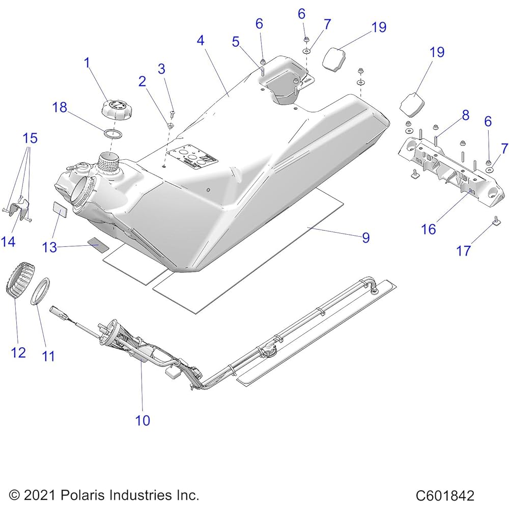 POLARIS Gas tank cap genuine OEM parts 5450389 quantity 1