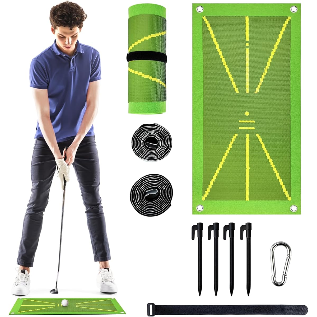 Golf mat - Golf practice mat that allows you to see the trajectory - Shot mat that leaves marks - Golf practice - Golf swing practice equipment - Swing modification - Approach practice - Golf goods - Swing practice - Easy to carry - Home, indoors, outdoo