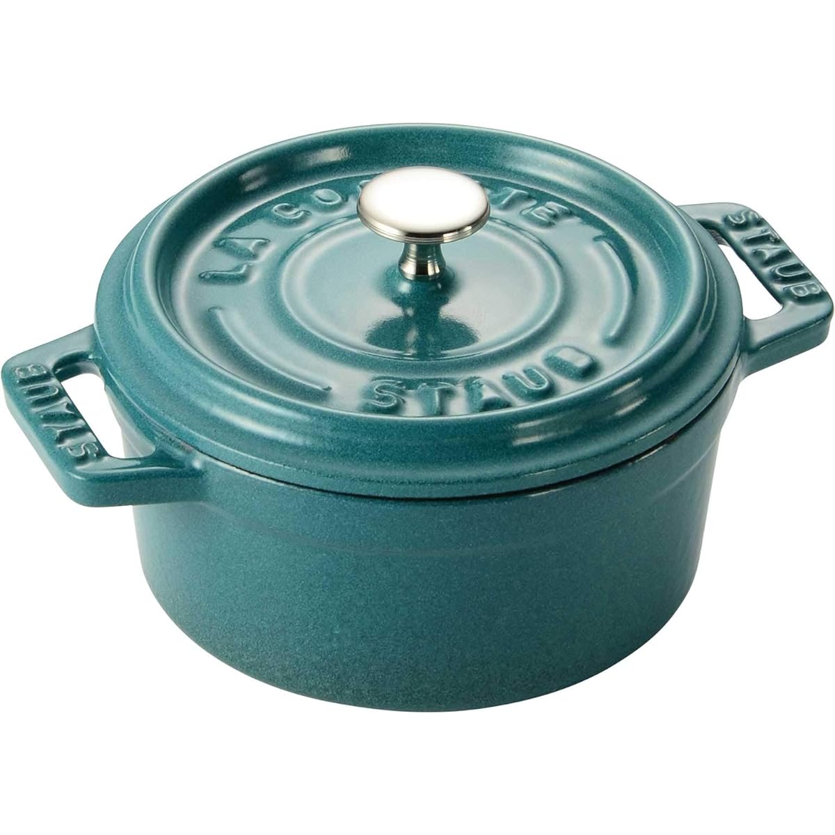 staub "Mini Pico Cocotte Round Mint 10cm" Small Hand Enamel Pot IH Compatible [Authorized Japanese Product] La Cocotte Round Mint Green 40501-429