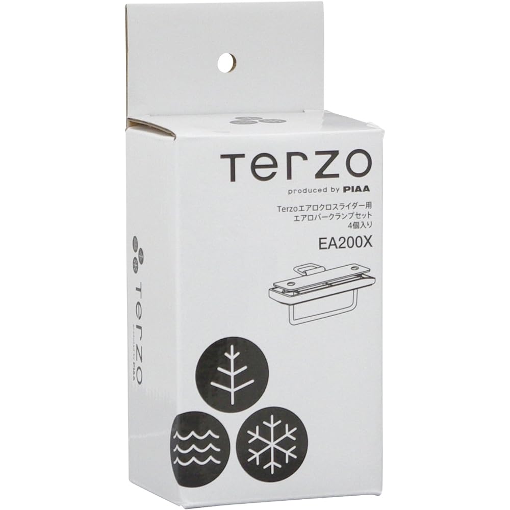 Terzo Terzo (by PIAA) Roof box option 4 pieces Aero bar mounting clamp Black Terzo aero bar mounting clamp for aero cross rider EA200X