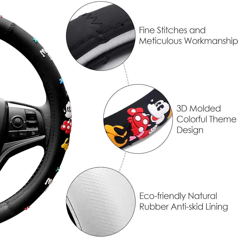 (Finex) FINEX Silicon Handle Cover Hello Kitty Minnie Mouse Superhero Black or Red Universal Fit Black 43207-6436