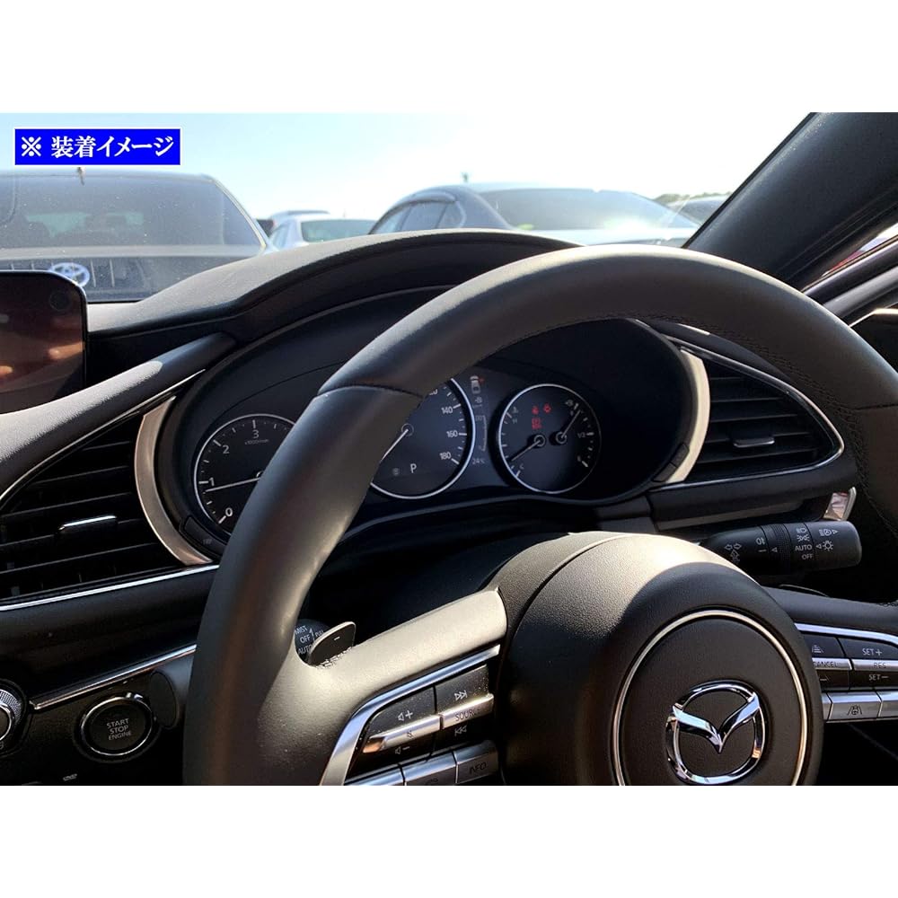 BRIGHTZ MAZDA3 Sedan BP Stainless Meter Mall 2PC Satin Silver [MET-RIN-017] MAZDA3 Sedan MAZDA 3 Mazda3 Sedan Mazda3 Mazda 45128