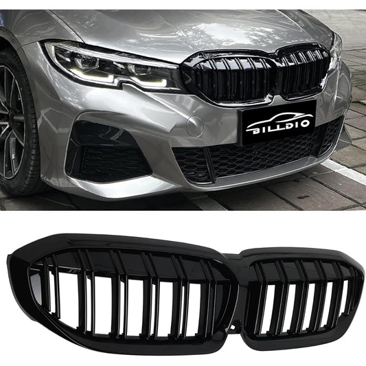 BILLDIO Front Kidney Grill Gloss Black Grill BMW 3 Series G20 2019 2020 2022 2022 316i 320i 328i 330i 335i 340i Compatible with double slats