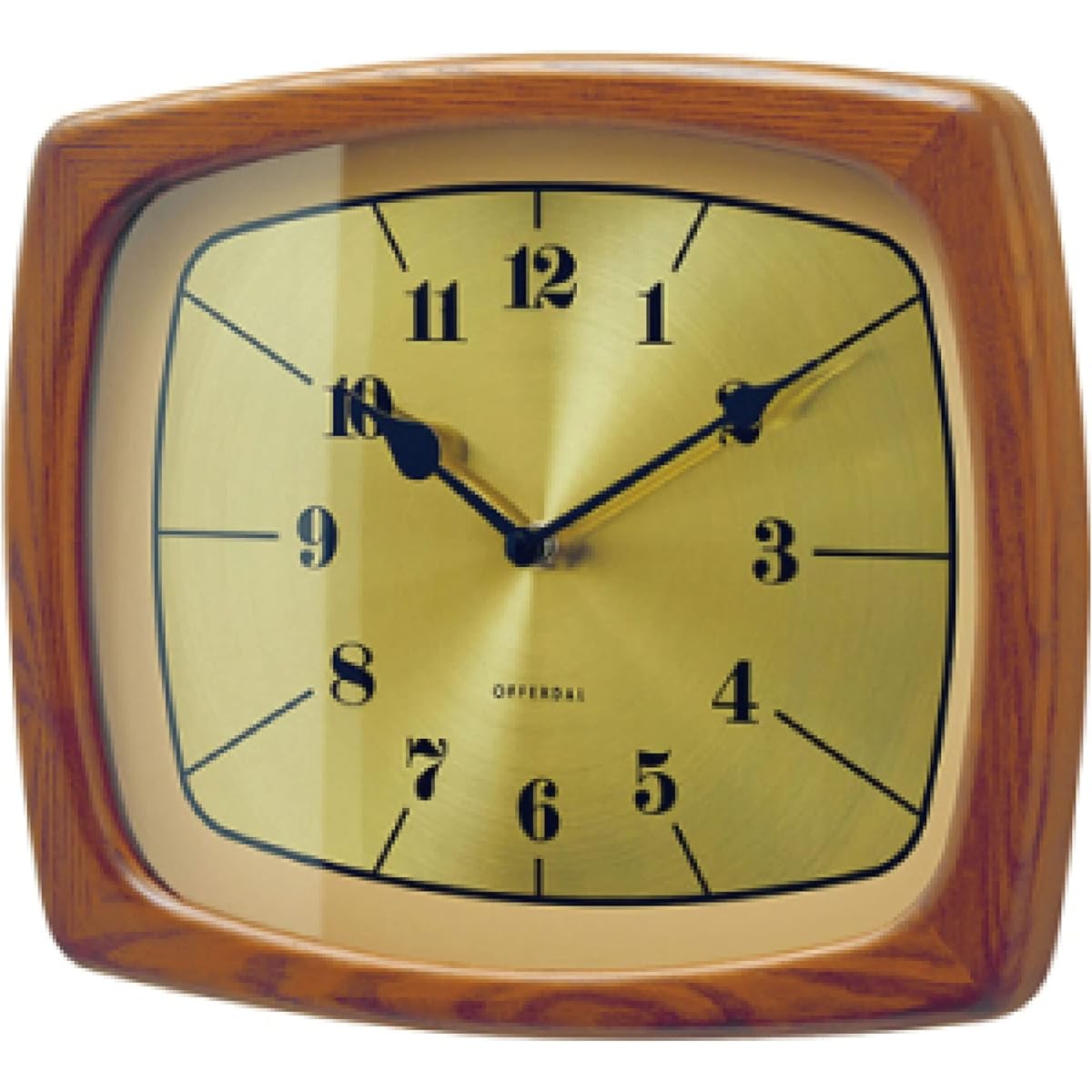 Interform Wall Clock Enoch CL-3853BN Brown Gold W33 x H26 x D5cm