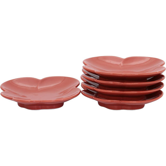 Arita ware Uncle Yamagama Lucky plate 5-piece set Red plum