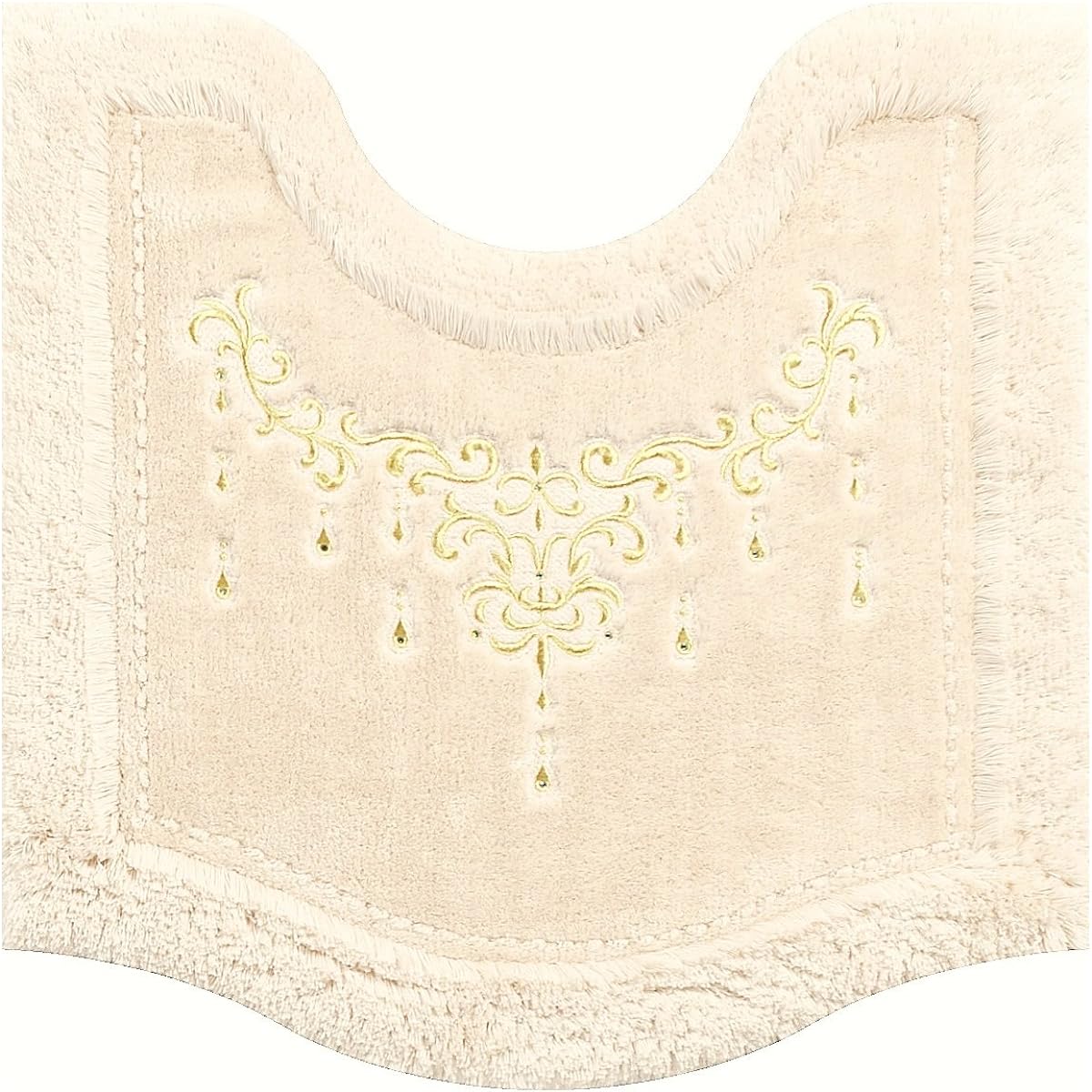 Senko NYNAS Shanti bath mat interior mat champagne gold approx. 55 x 85 cm with rhinestones 17794