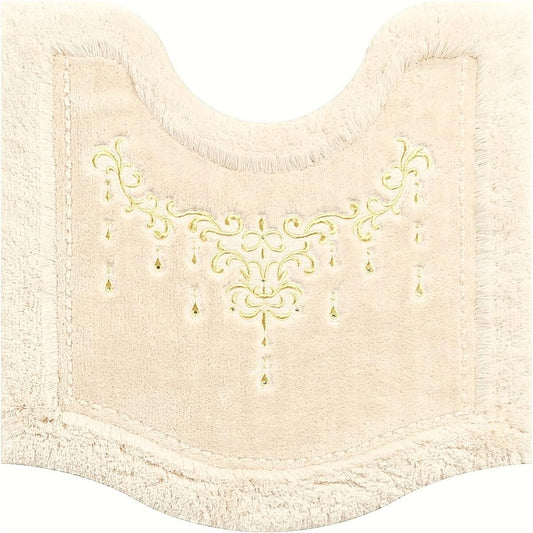 Senko NYNAS Shanti bath mat interior mat champagne gold approx. 55 x 85 cm with rhinestones 17794