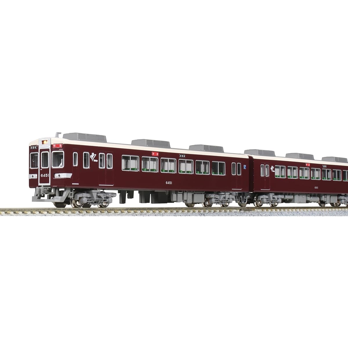 KATO N gauge Hankyu 6300 series with small window 4-car basic set 10-1825 Railway model train