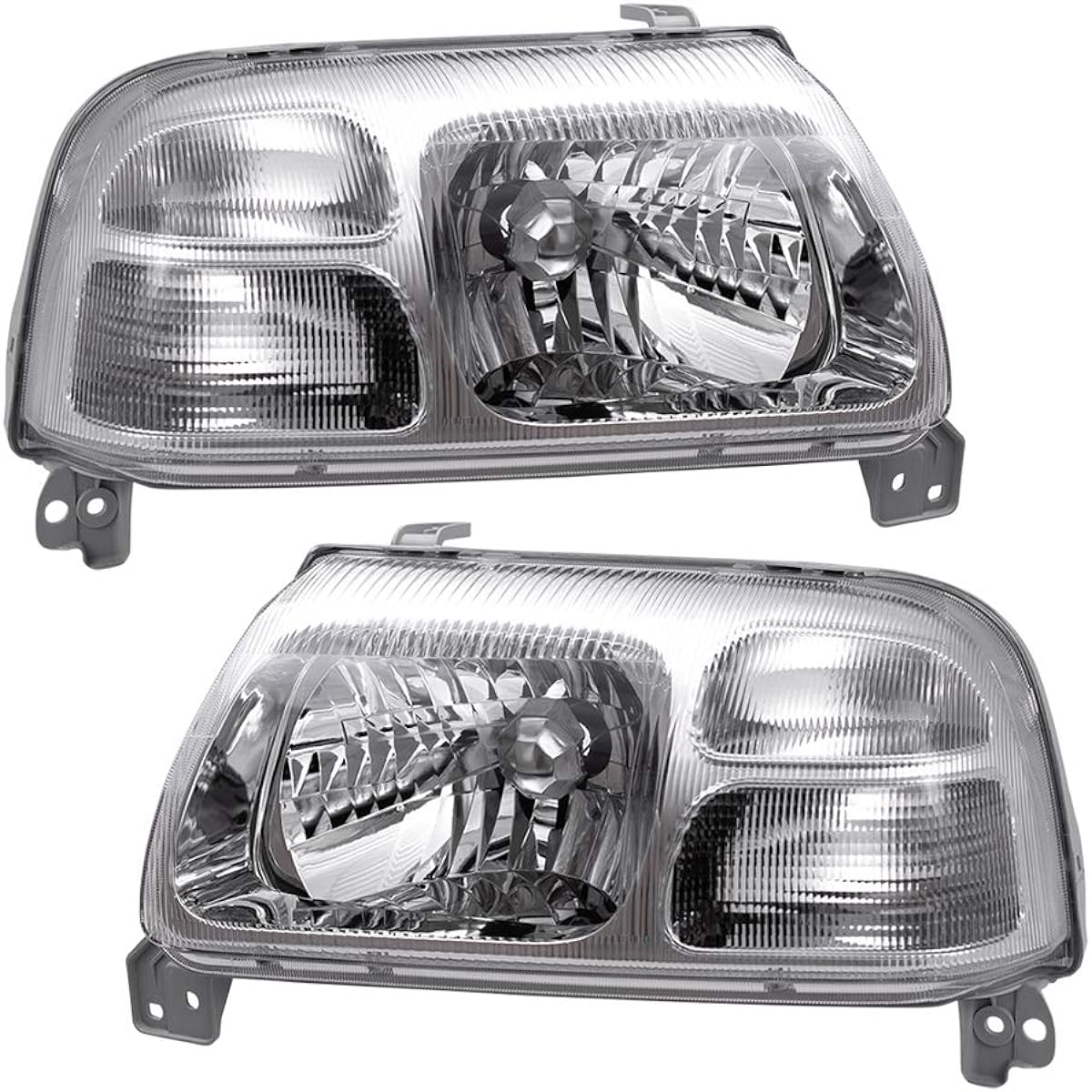 BROCK replacement Pair Set Halogen Combination Headlight Chrome With Besel GRAND VITARA XL-7 & Vitara 3532065D01 3512065D01
