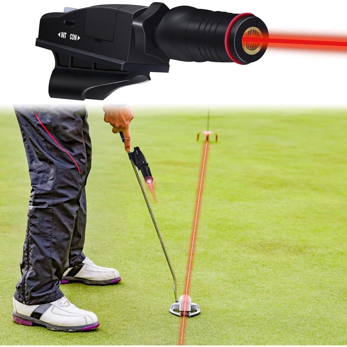 MAZEL Golf Putter Practice Equipment Laser Coach Putting Practice Putting Practice Device