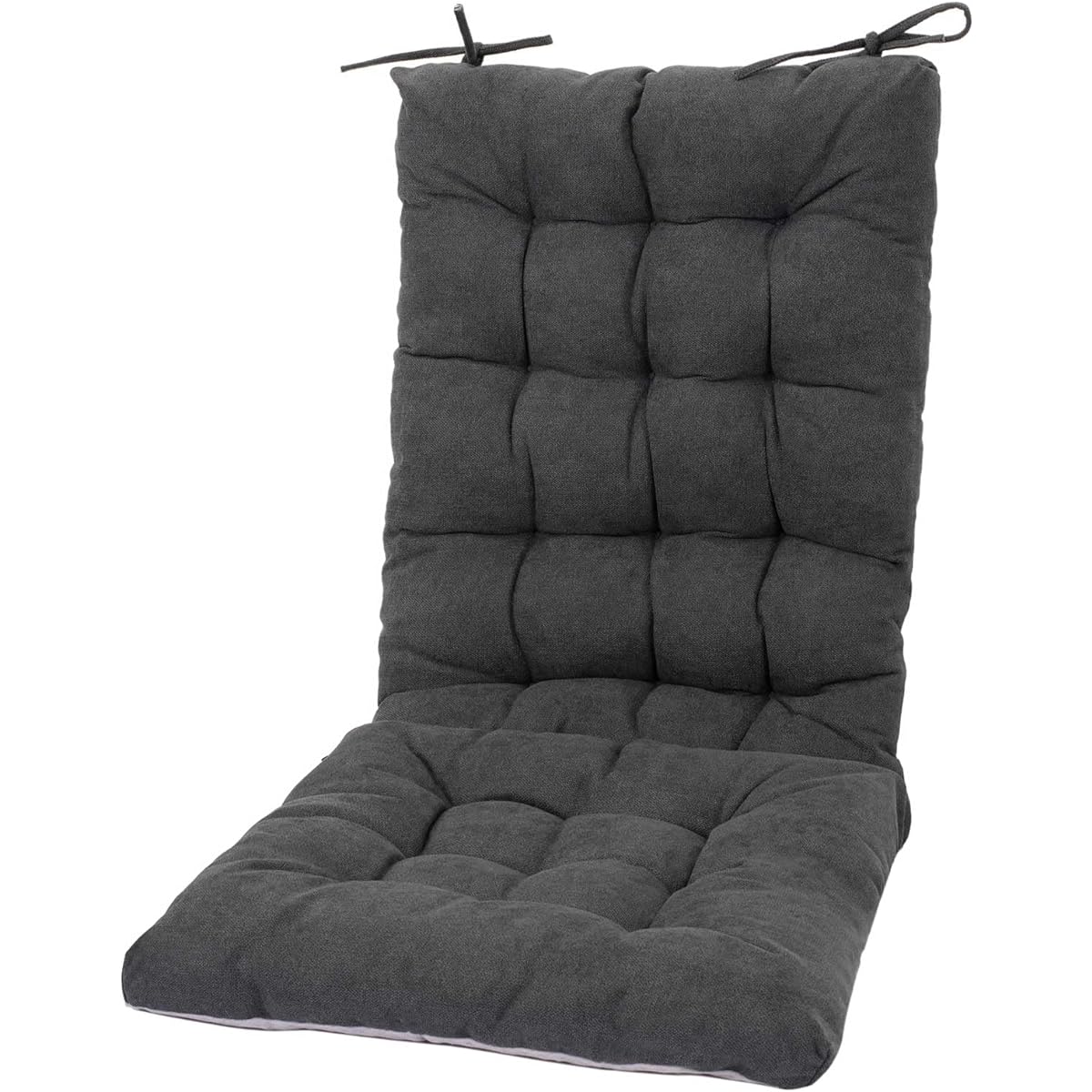 Rocking Chair Cushion Chair Cushion Premium Tufted Back Seat Cushion Anti-Slip Chair Pad for Indoor Kitchen Desk Chair Dining Chair (Dark Gray, 1 Fabric)