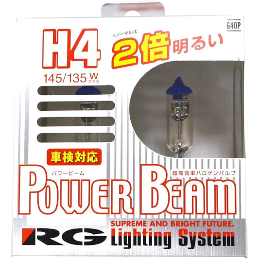 Racing Gear (RACING GEAR) Halogen Bulb [Power Beam 3400K] H4 2 pieces G40P