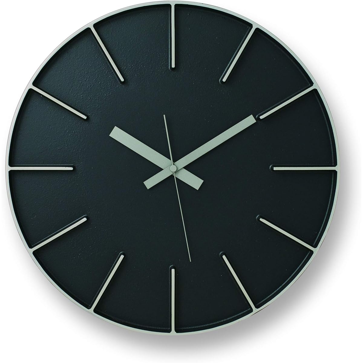 Lemnos Wall Clock Analog Edge Clock Aluminum Black Edge Clock Diameter: 35cm AZ-0115 BK