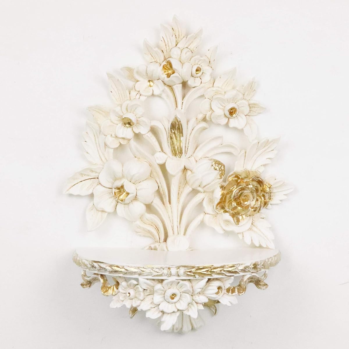 [Made in Italy Console] Ivory & Gold W29 x D14 x H36cm / G1-CP82