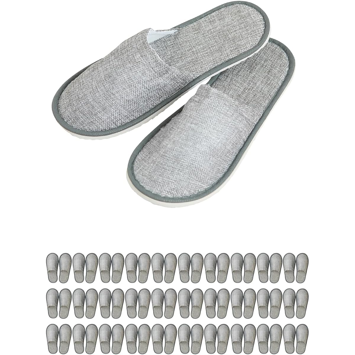 [ZEN-IN] Disposable Slippers [Occupational Therapist Recommended] For Guests, Disaster Prevention, In-flight, Simple, Disaster Cleaning, Commercial Use, Men's, Women's, Unisex, Cotton, Linen, Individually Wrapped