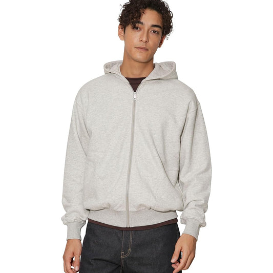 Nano Universe "NJ/CLUB" HOMESTOCK Finely brushed fleece zip sweat hoodie