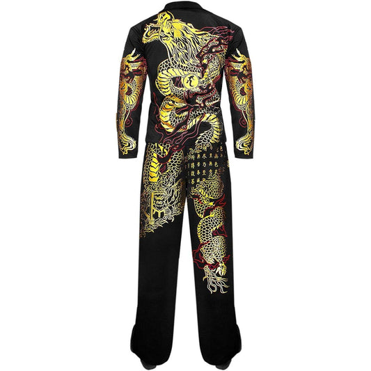 [Blood Money Tokyo] 13028 Black x Gold Setup Jersey Top and Bottom Dragon Yakuza Yakuza Oraora-type Akura-Akura-type Yankee Thug Slightly Evil Choiwaru
