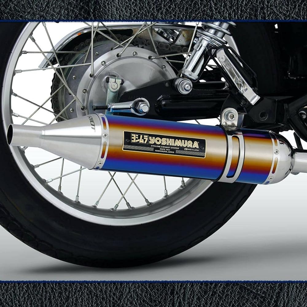 YOSHIMURA Slip-on SR400 (FI:10-) PATRIOT Cyclone Government Certified Titanium Blue YOSHIMURA 110-357-5T80B