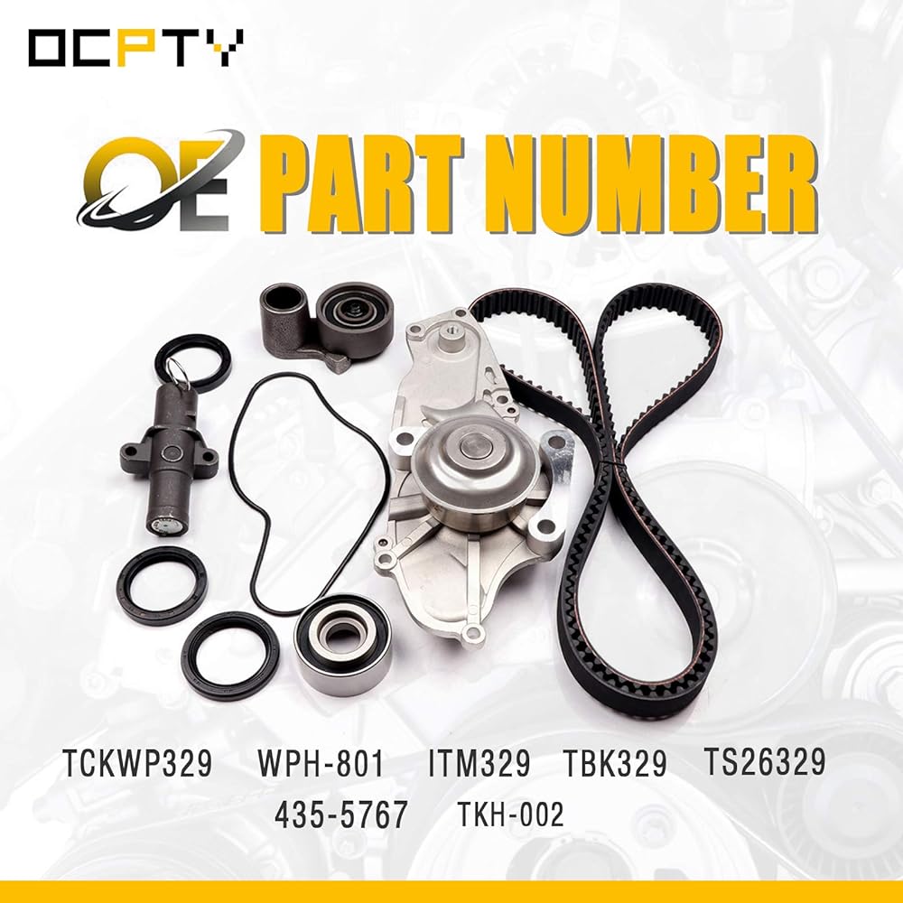 Timing Belt Kit Gasket Tener Bearing Timing Belt Water Pump, OCPTY Compatible Honda Odyssey/04 05 07 07 07 101115 For Honda Pilot