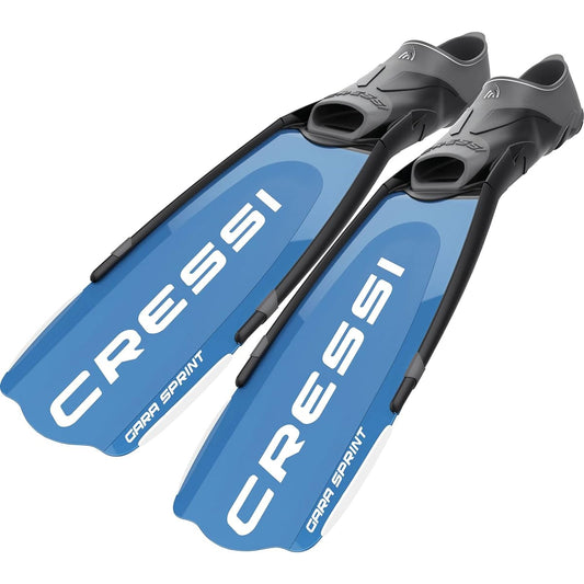 CRESSI Freediving Spearfishing Fin [GARA MODULAR SPRINT] Semi-long 29 degree inclined blade Self-adjust foot pocket [Genuine product]