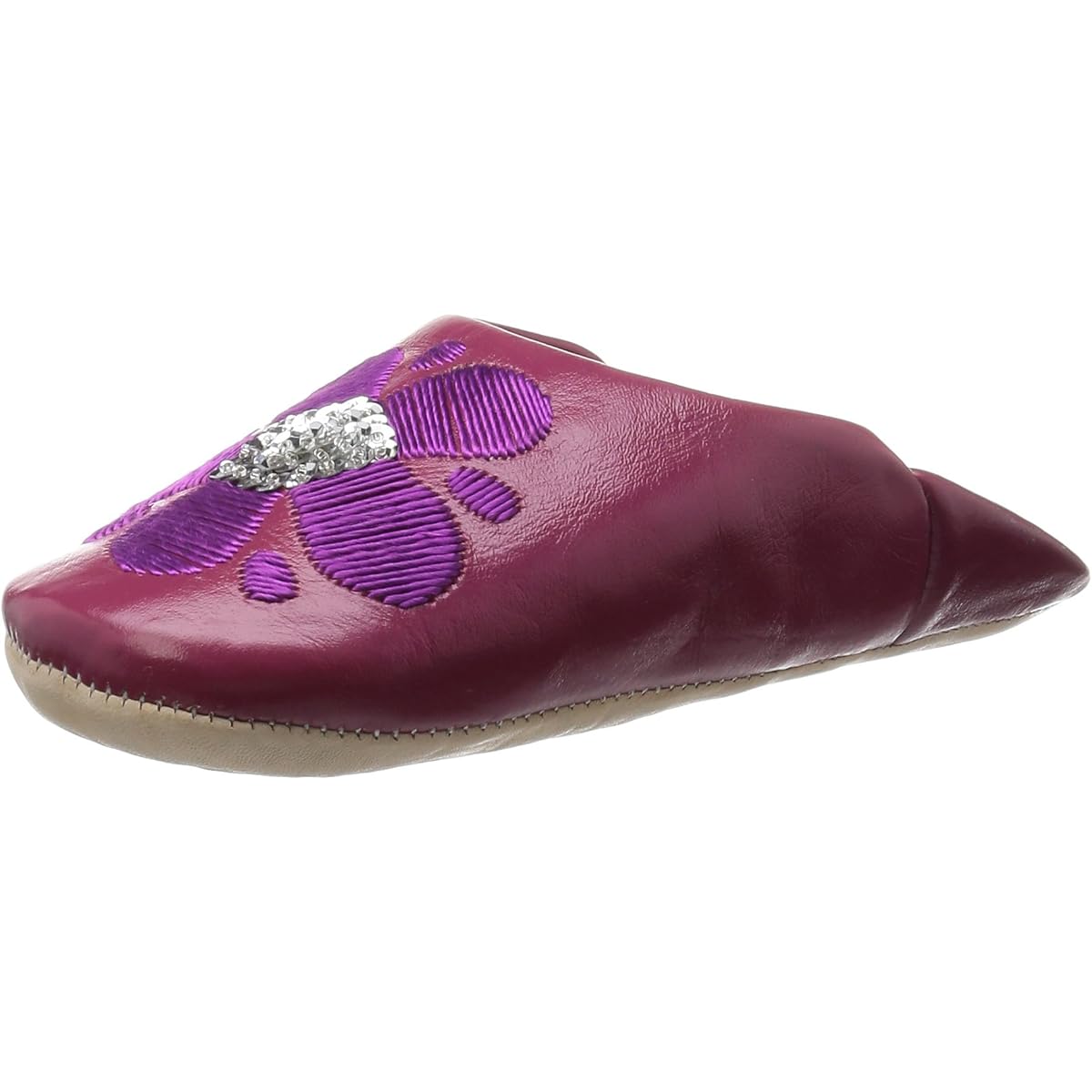 [Fatima Morocco] Flower Sequin Babouche Women's LFM003