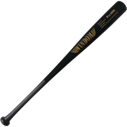 WINDOM Hardball Carbonized Bat Hybrid Carbonized Bamboo Pro1000 WDHP84100BK Piano Black 84cm 1000g Average
