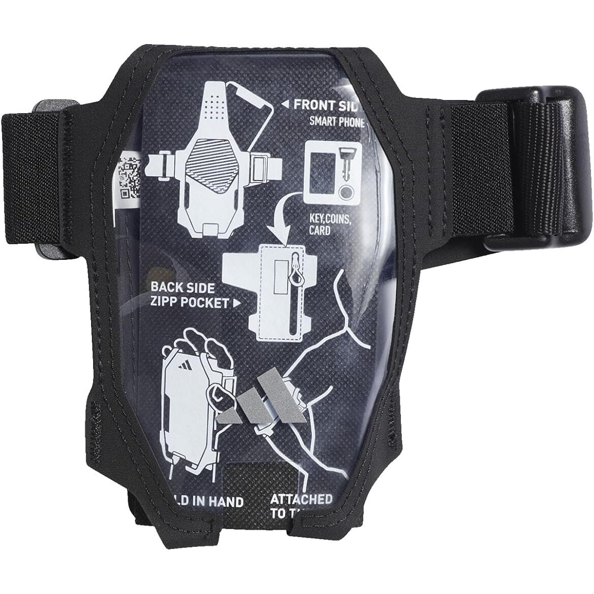 [Adidas] Arm Holder Running 2-Way Mobile Holder MLQ45 Black (HN8175)
