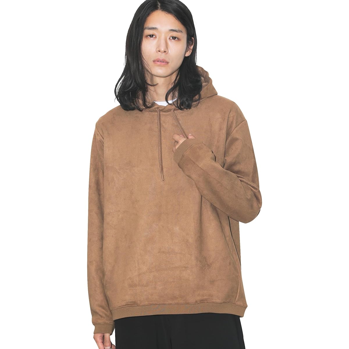 Nano Universe Faux Suede Hoodie