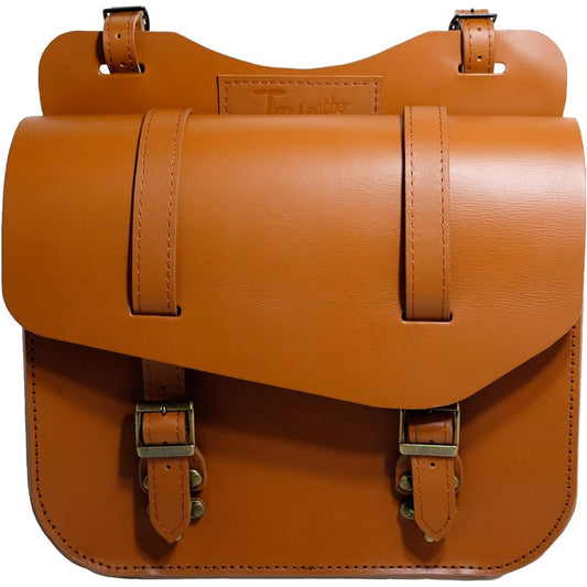 TM Leather Genuine leather saddle bag Brown Brown L size 12L [For right side of vehicle] One-touch opening/closing lock
