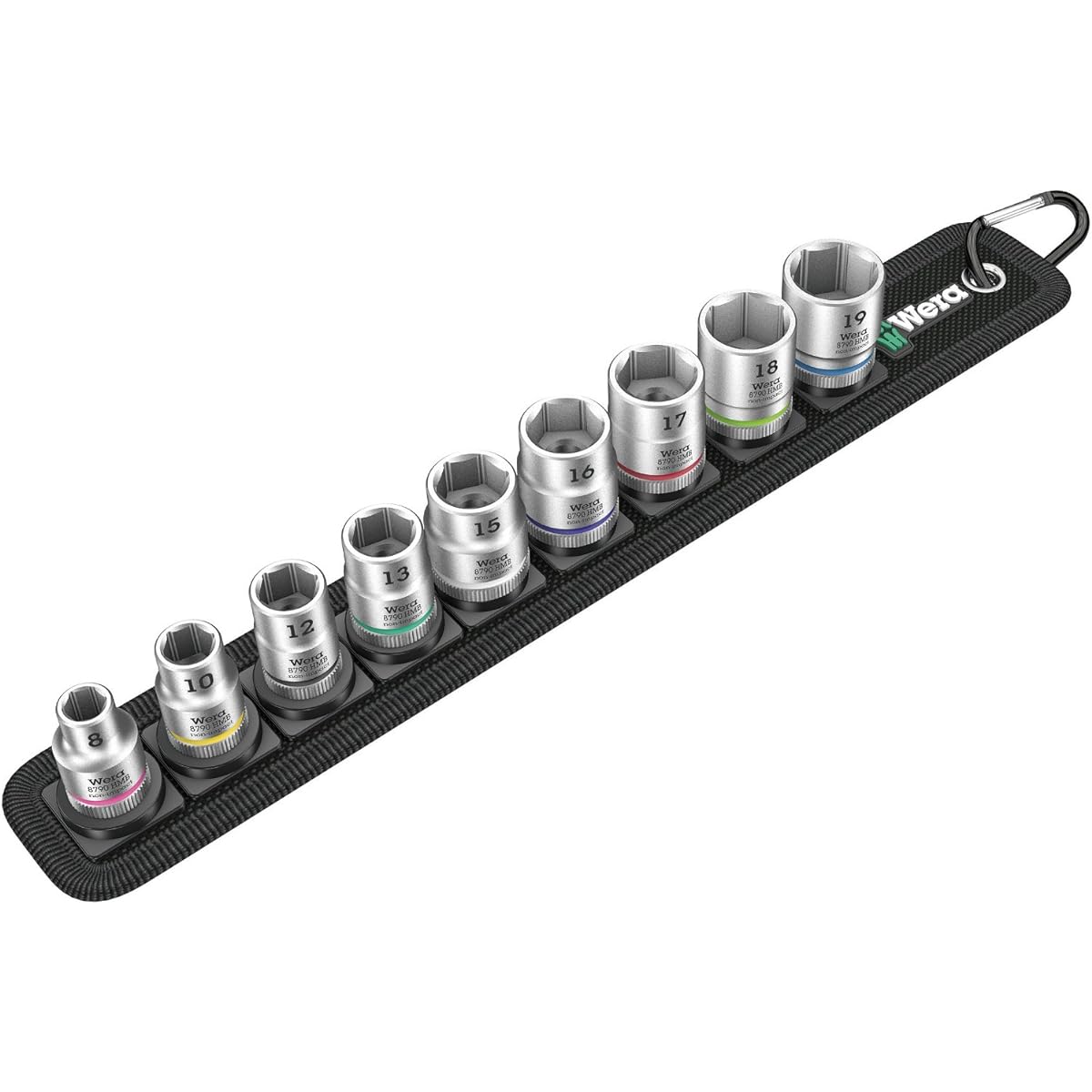 Wera 05003973001 | Socket Belt Set Zyklop B 4 3/8" Insert 9 Piece Set [Regular Japanese Import Product]