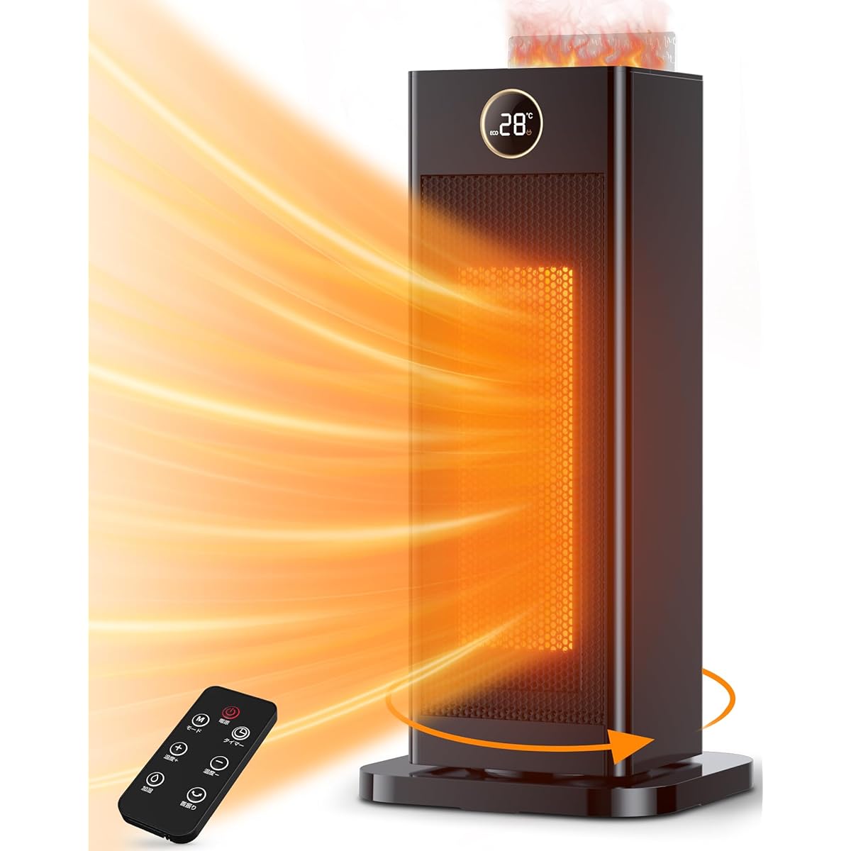 Gimama Ceramic Heater (High Refund Rate) 2-in-1 Design, Humidification Function, 2S Speed Warming, 1,500 W, Large Airflow, Fan Heater, ECO Intelligent Constant Temperature, High Temperature, Medium