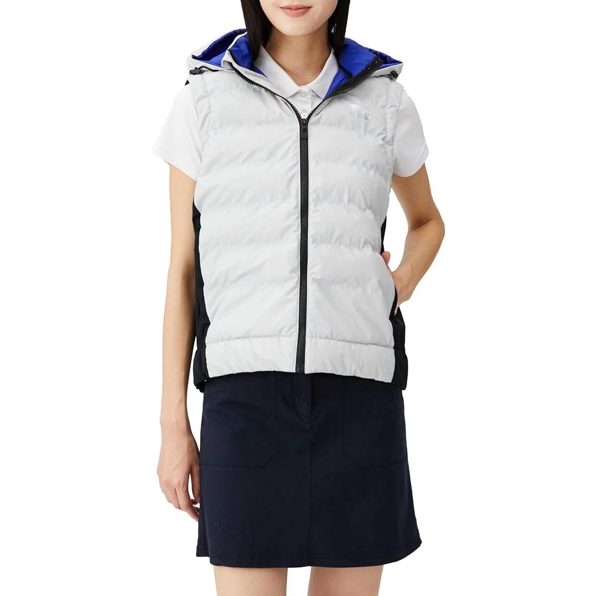 [Munsingwear] Outer Vest [ENVOY] Heat Navi Thermal Storage Heat Retention Hood Detachable Golf MEWWJK50 Women's