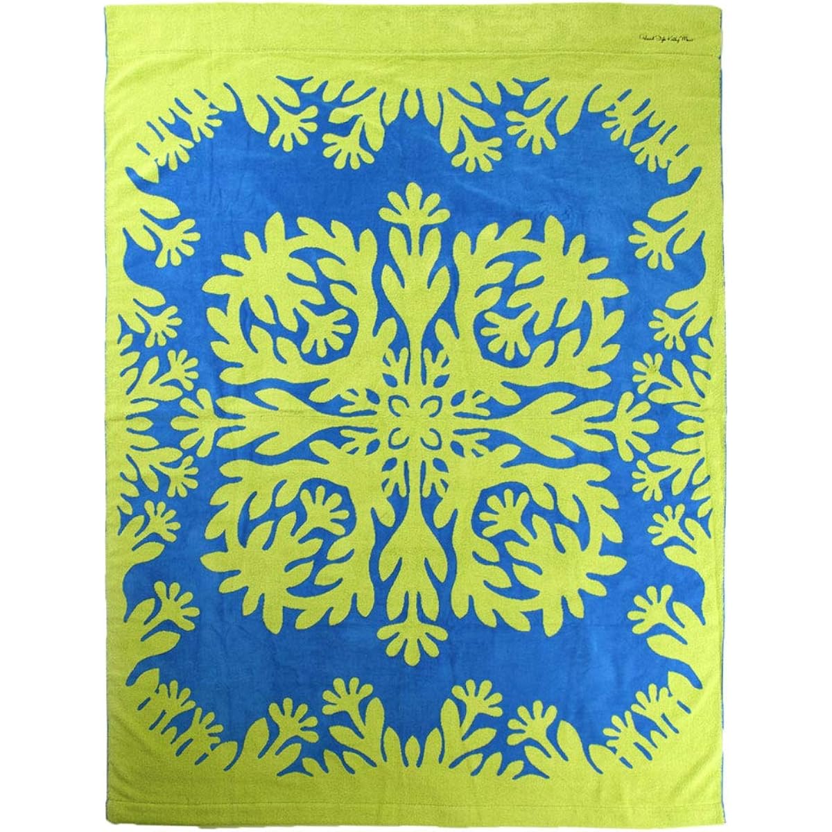 [Cathy Mom Island Style] Towel Blanket Hawaiian Quilt Pattern Island Series 86108509 Women's 86108509B Naupaka Blue Approx. Width 140 x Height 190cm