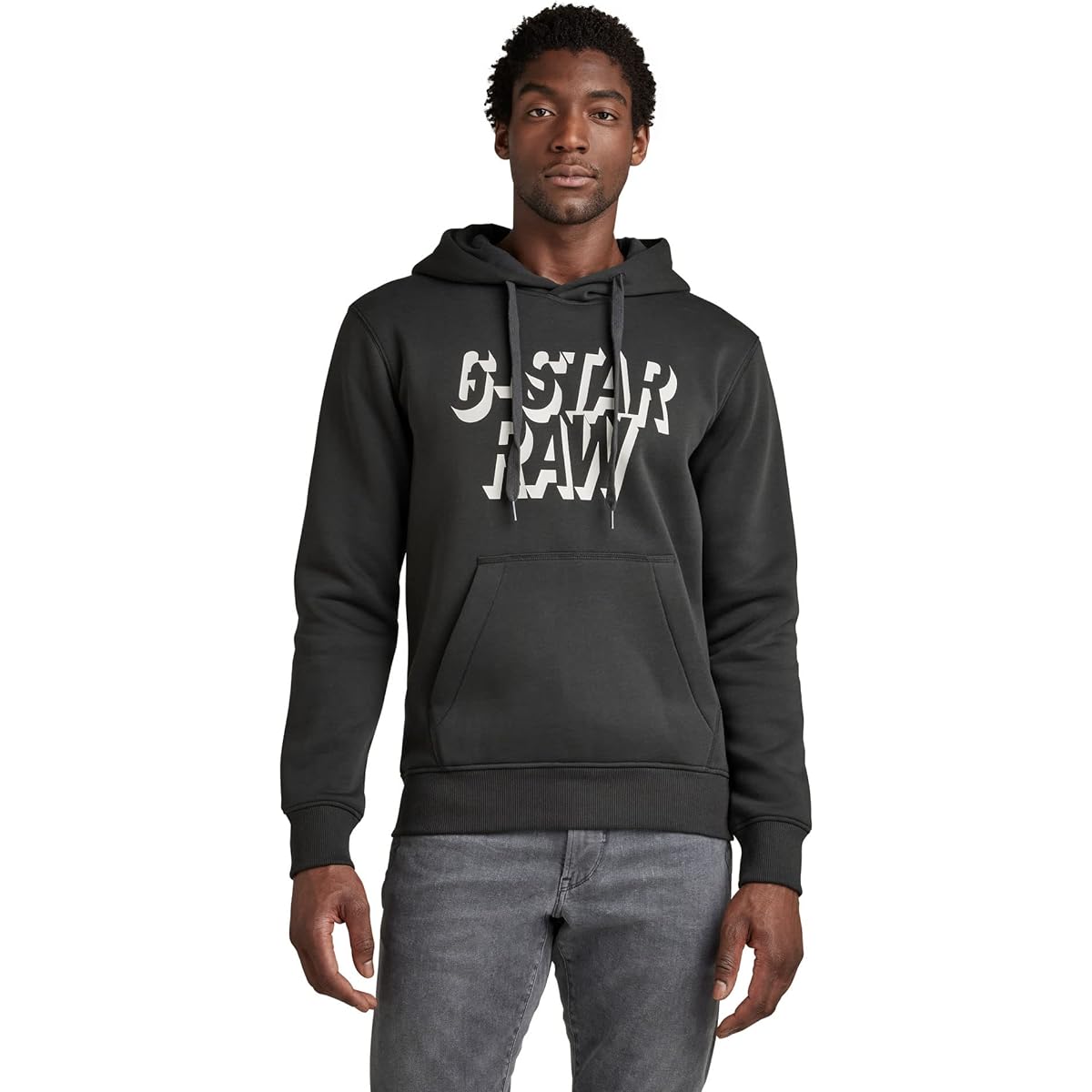 [G Star Row] Hoodie Hoodie Sweatshirt Men's Regular Fit RETRO SHADOW GRAPHIC HOODED SWEATER