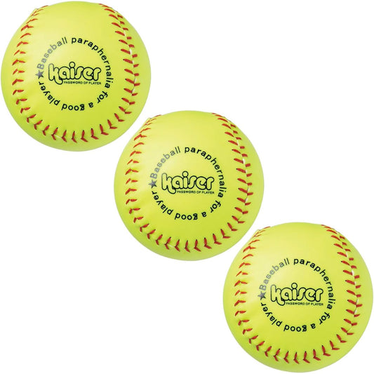 Kaiser Softball No. 3 Yellow KW-022 [Single Item] [Set of 3] Practice Cork Leisure Sports