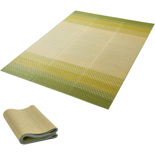 Igusa Rug Carpet Flower Mat 180x240cm Anti-slip Backing Japanese Style Modern Stylish Pattern Weaving Green Gradient Flooring Japanese Room Indoor Refreshing Deodorizing Mildew Resistant