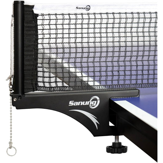 Sanung Table Tennis Net Table Tennis Supporter S207 Foldable Table Tennis Net Set Standard Table Tennis Table Suitable Spiral Type Anti-Slip Ping Pong Net Ping Pong Supporter Easy to Install