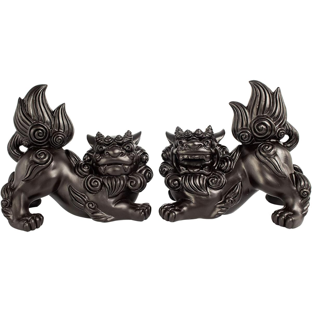 Shisa Shisa Okinawa Souvenir Amulet Kajimaya Shisa (Large) (Black) Object Ornament Entrance Money Luck Talisman Amulet Feng Shui Ryukyu Present Happiness Power Stone