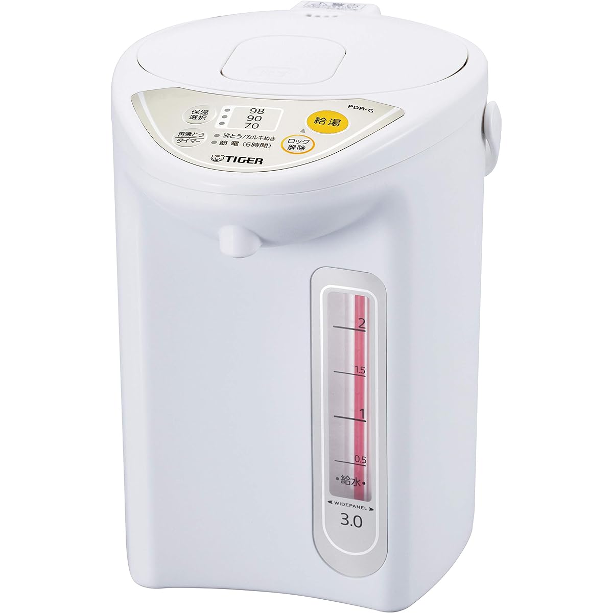 Tiger Thermos (TIGER) Microcomputer Electric Pot Heat Retention Function Energy Saving Timer 3L Urban White PDR-G300-WU