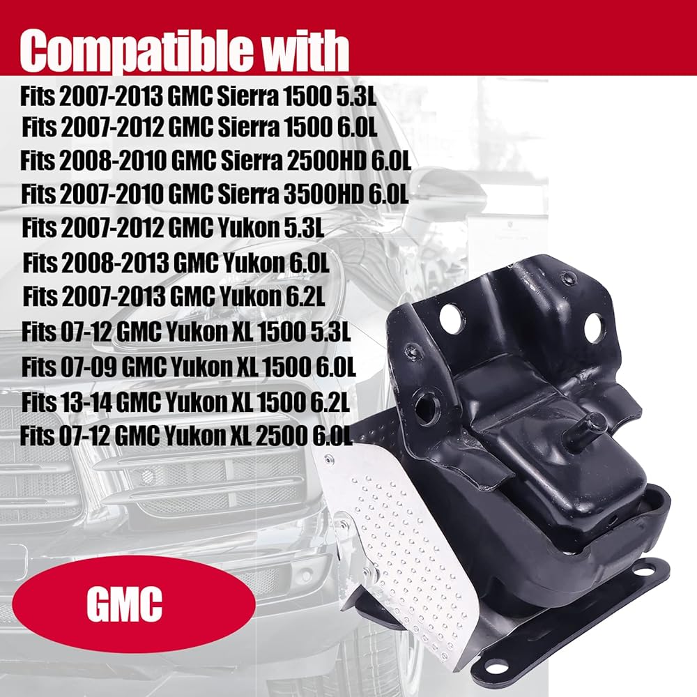 Engine motor mount with heat shield with heat shield with heat shield 2007 2009 2010 2012 2012 2014 Chevroletho Taho Sylvarado Sabaran GMC Sierra Ucon Cadillac Escalade A5365HY 15854941