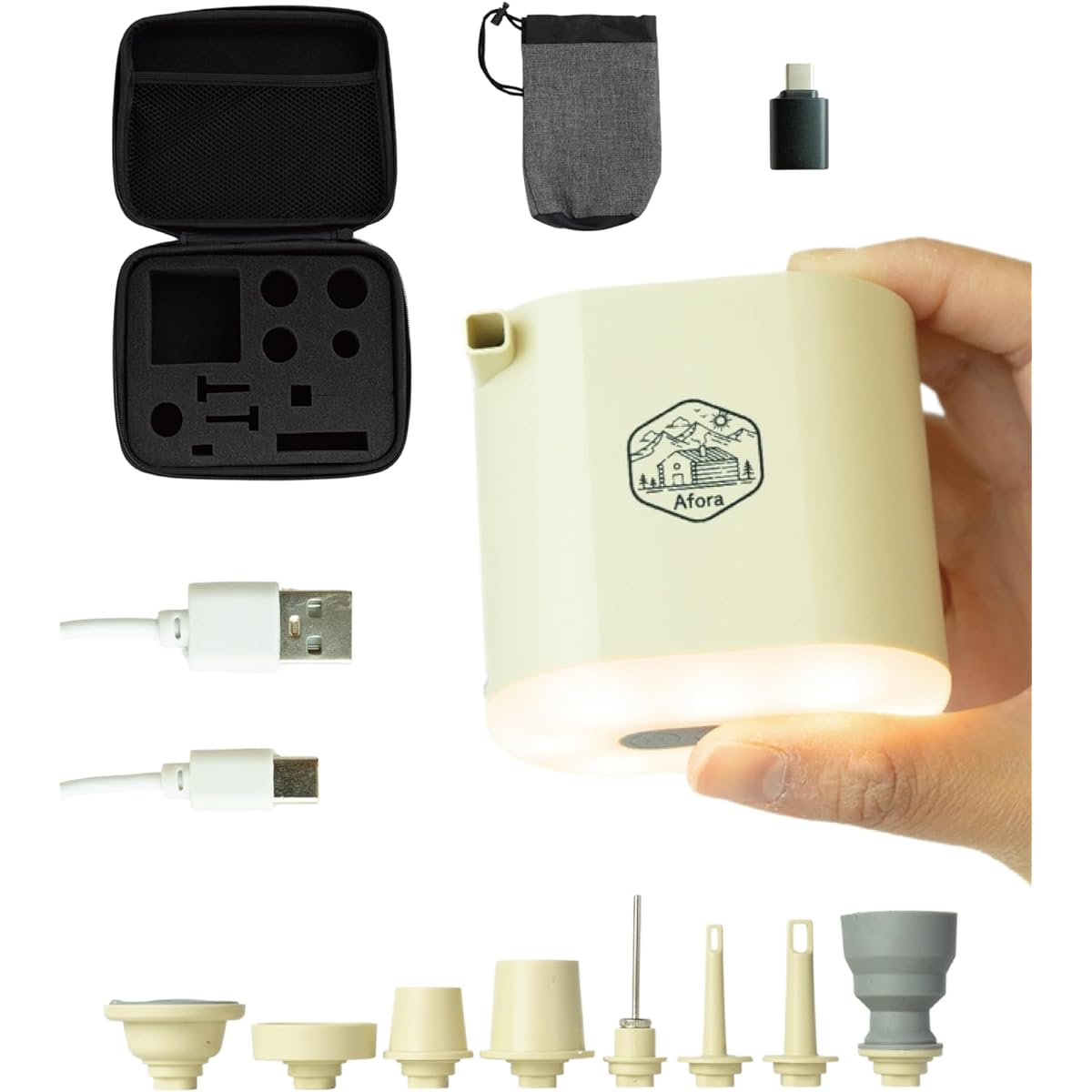 Afora Noblesse Pump Air Pump Electric Air Pump Air Vent 1360mAh USB Rechargeable Japanese Instruction Manual Special Case Included