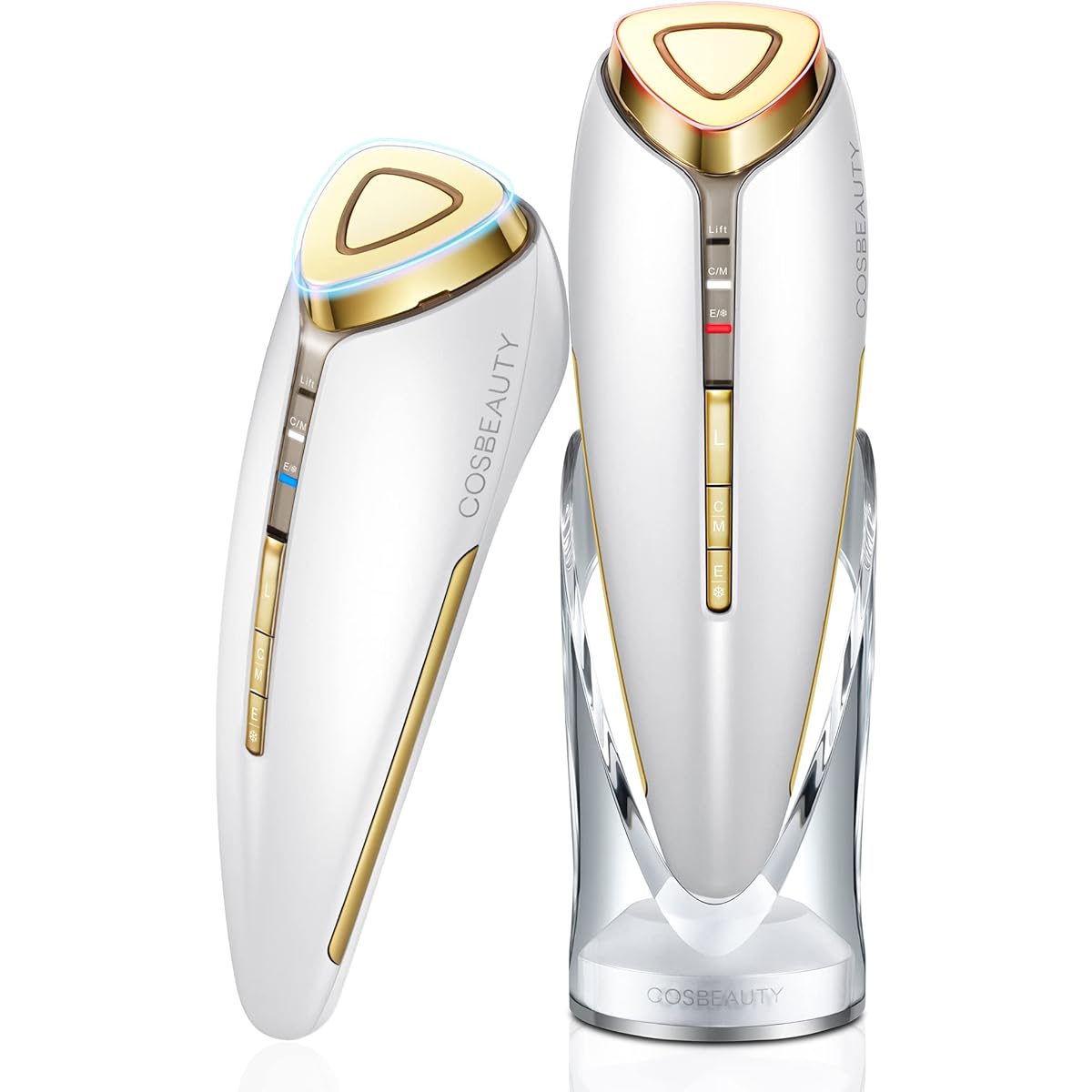 COSBEAUTY Facial Beauty Device EMS Hot and Cold Facial Care Device [Hot and Cold Care + EMS + Ion Induction + Ultrasonic Facial Beauty Device] Lift Iron EX Eye Care Pore Care Penetration Beauty Vibration IPX5 Waterproof Multifunctional Home Use Tightenin