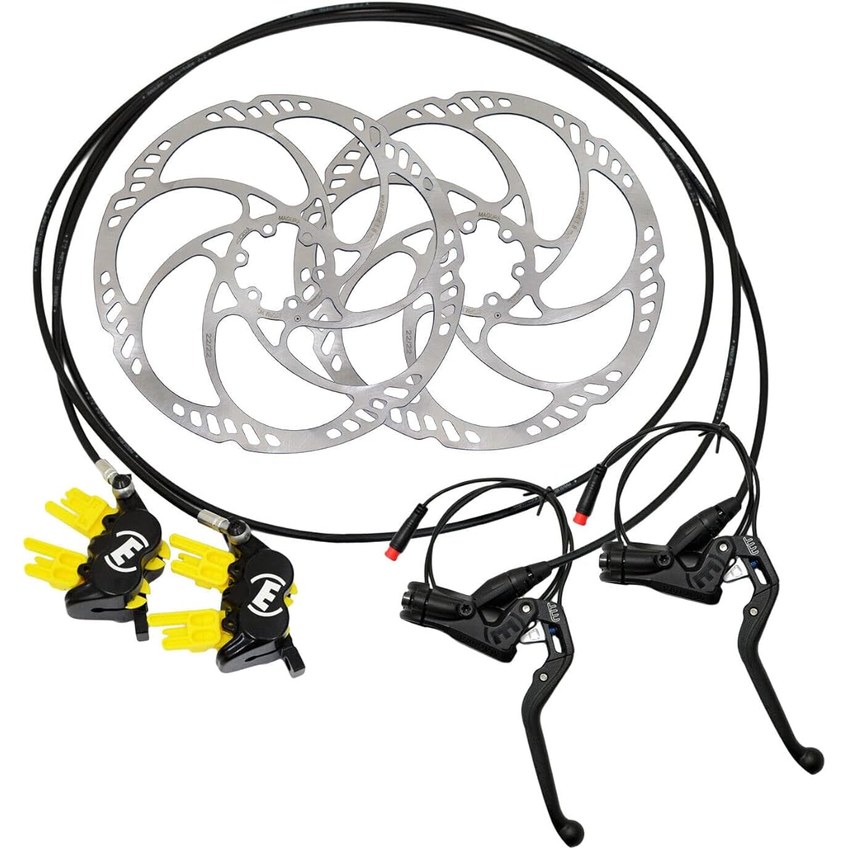 Magura MT5e E-Brake 4-Piston Hydraulic Disc Brake Set w/ 203mm Rotors (F+R), MG2599