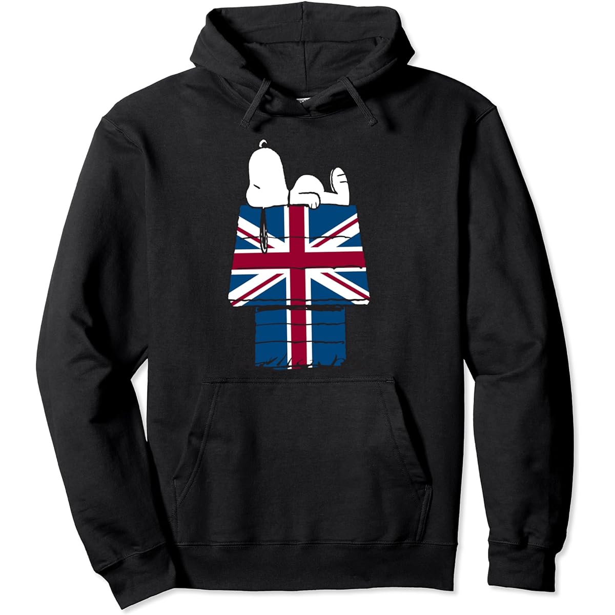 Peanuts Snoopy House UK Union Jack Classic Comics Fan Hoodie